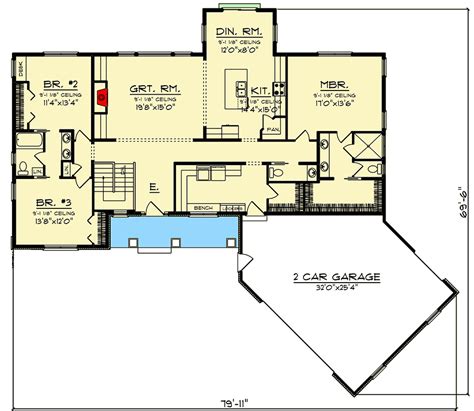 RANCH HOUSE PLANS The beauty of a ranch style home is how flexible they are. . House plans angled garage